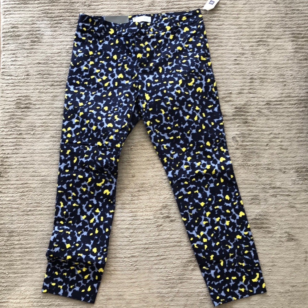 Leopard slim crop pants